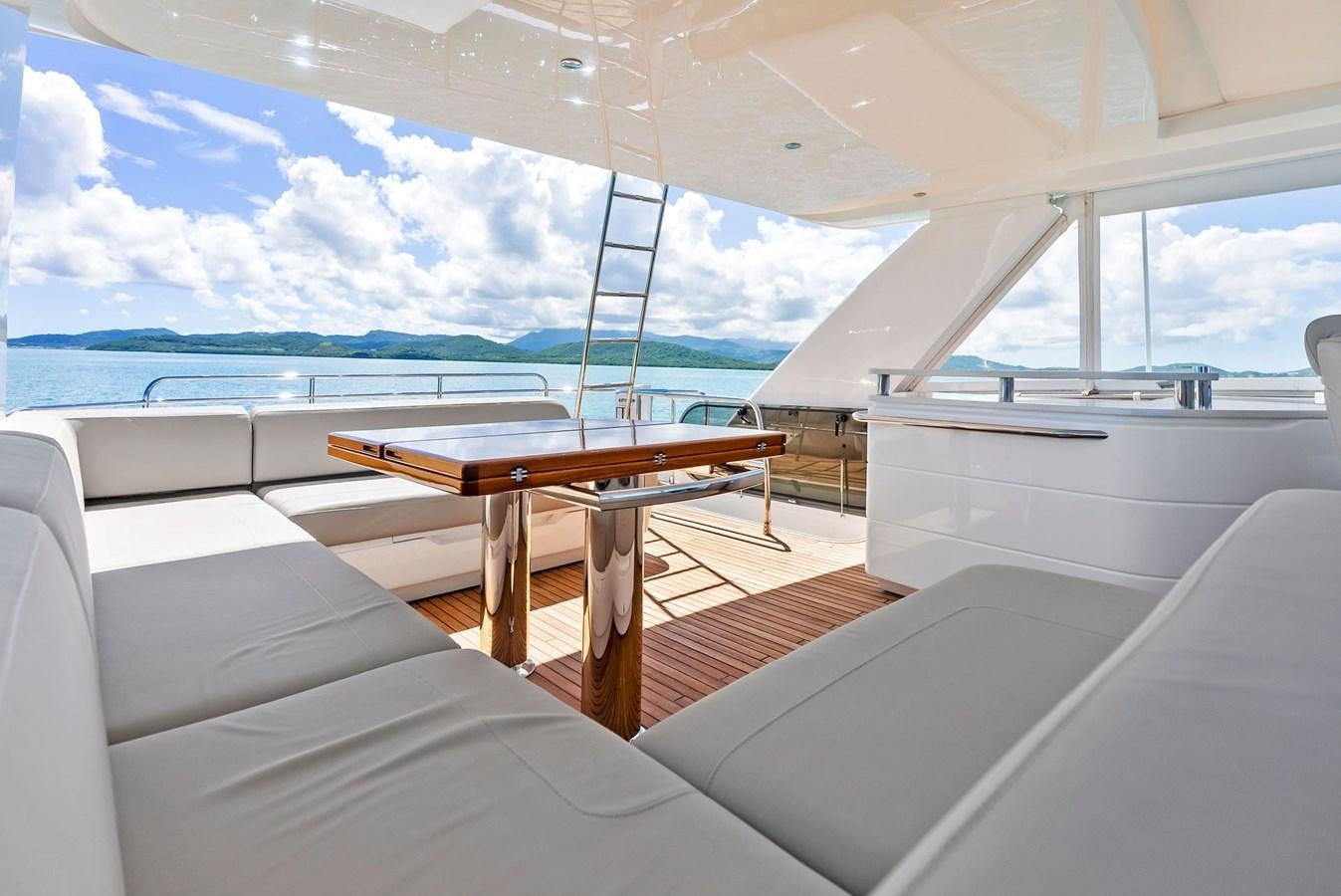 a table on a boat aboard SOLIANA Yacht for Sale