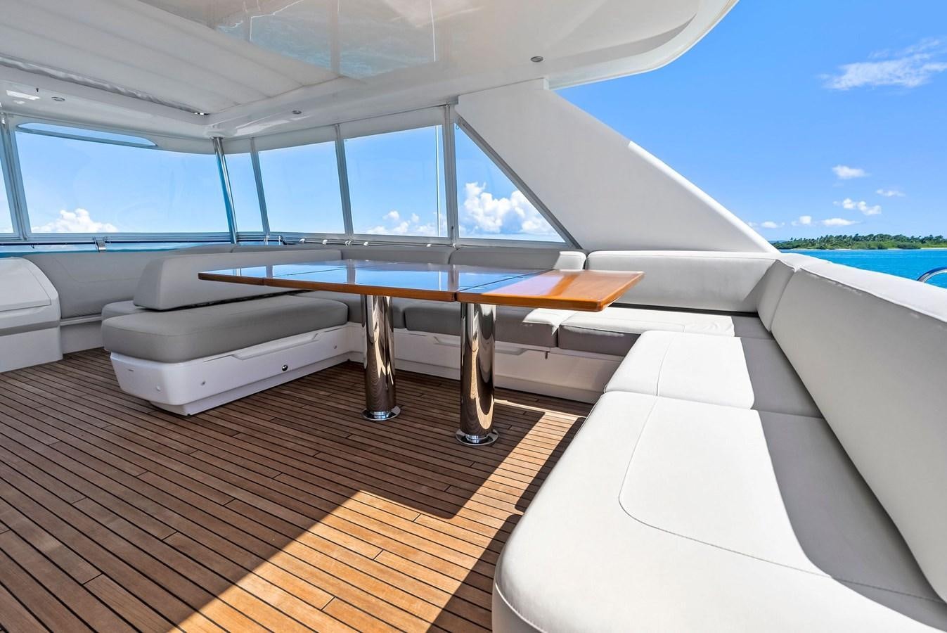a boat on a deck aboard SOLIANA Yacht for Sale
