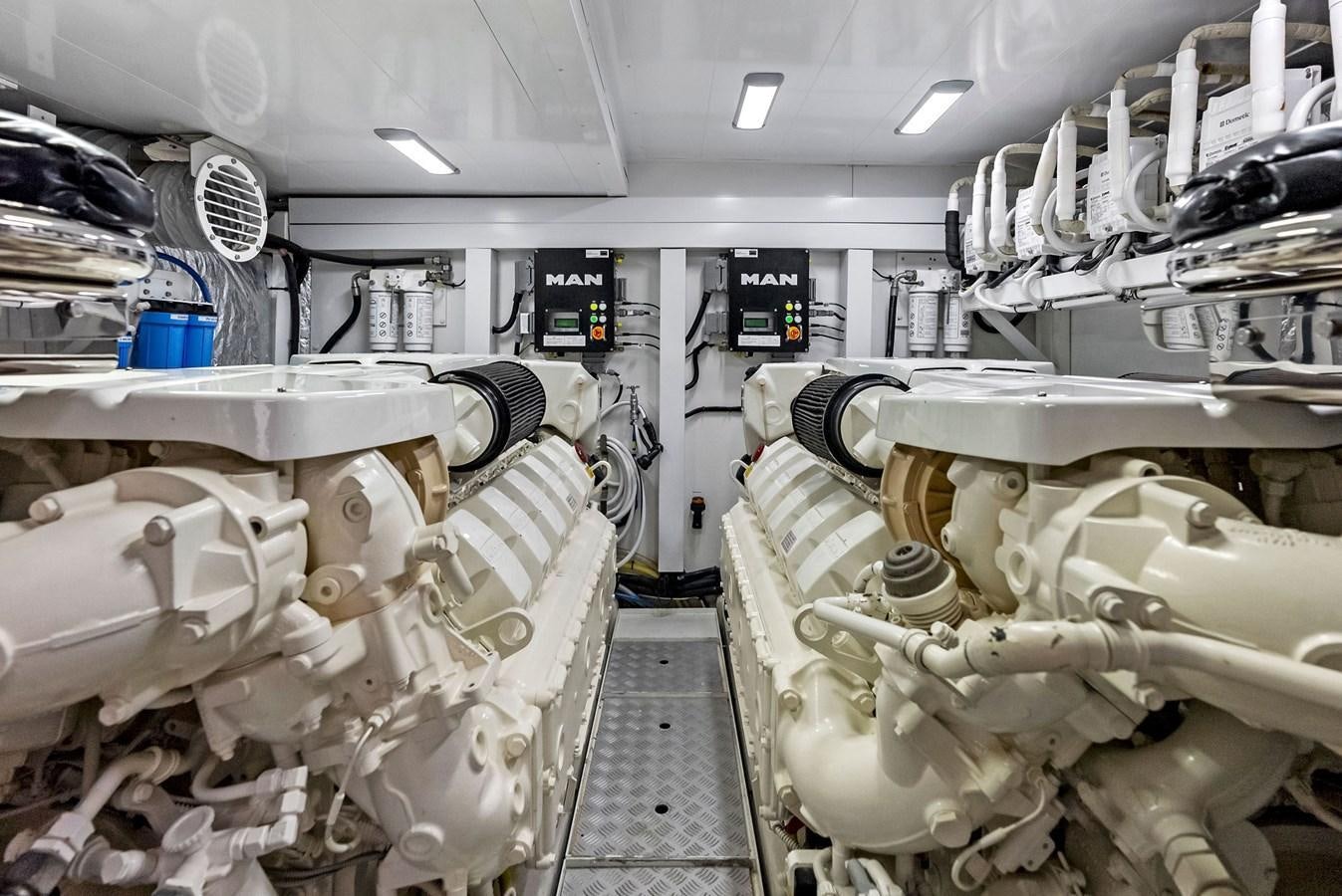 a room with machinery aboard SOLIANA Yacht for Sale