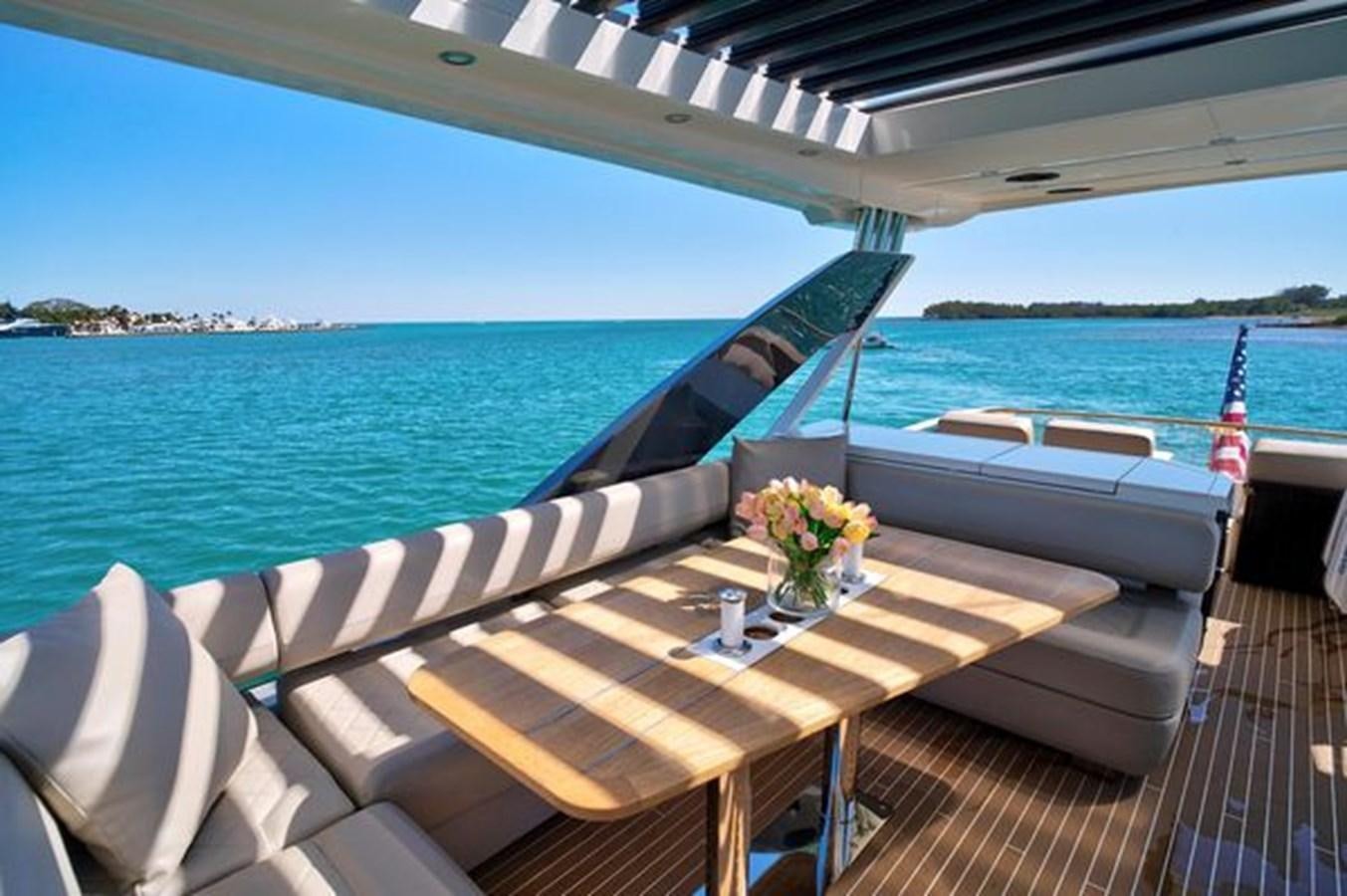 a boat on the water aboard 2021 FAIRLINE SQUADRON 68 Yacht for Sale