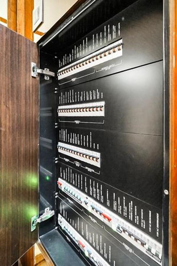 a server with a rack of computer servers aboard 2021 FAIRLINE SQUADRON 68 Yacht for Sale