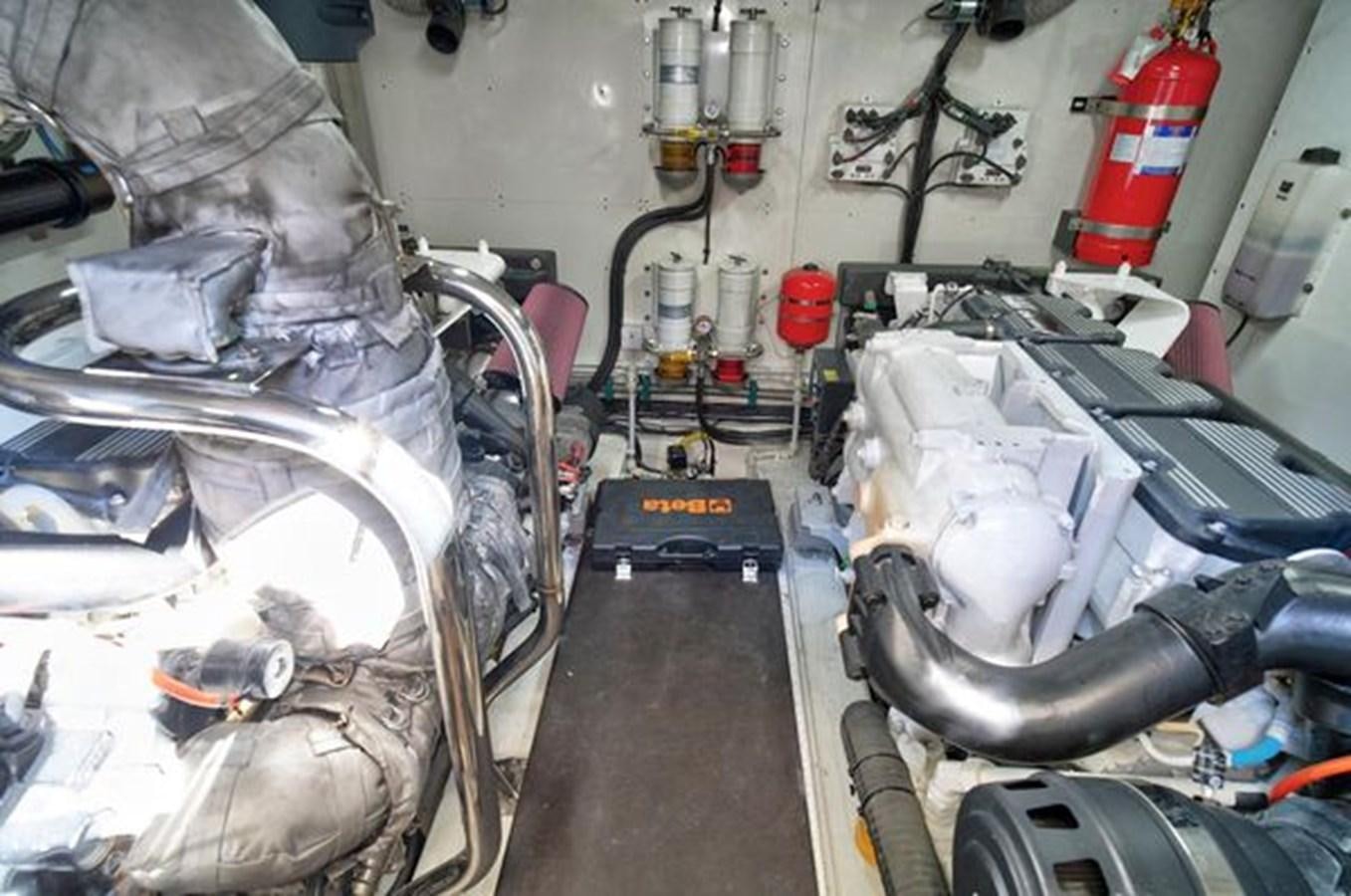 a car with a hood aboard 2021 FAIRLINE SQUADRON 68 Yacht for Sale