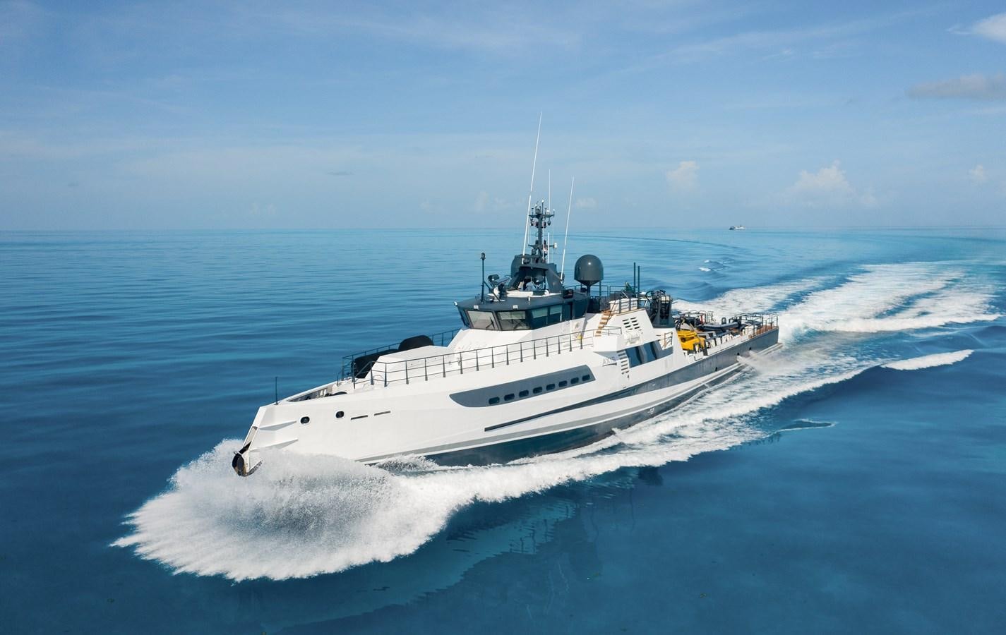 a boat on the water aboard AXIS Yacht for Sale