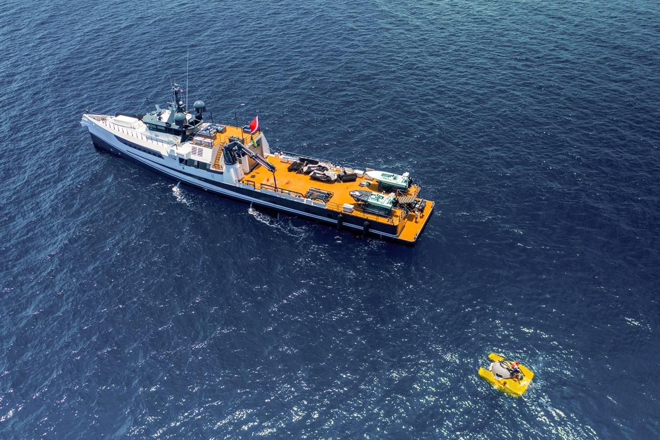 a boat in the water aboard AXIS Yacht for Sale