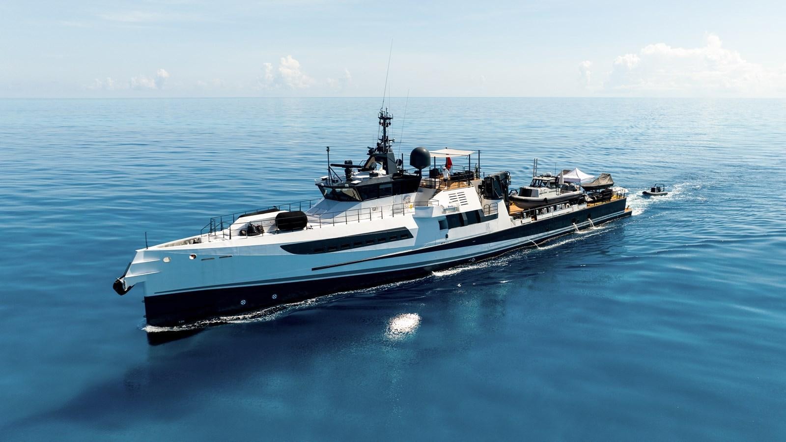 a boat in the water aboard AXIS Yacht for Sale