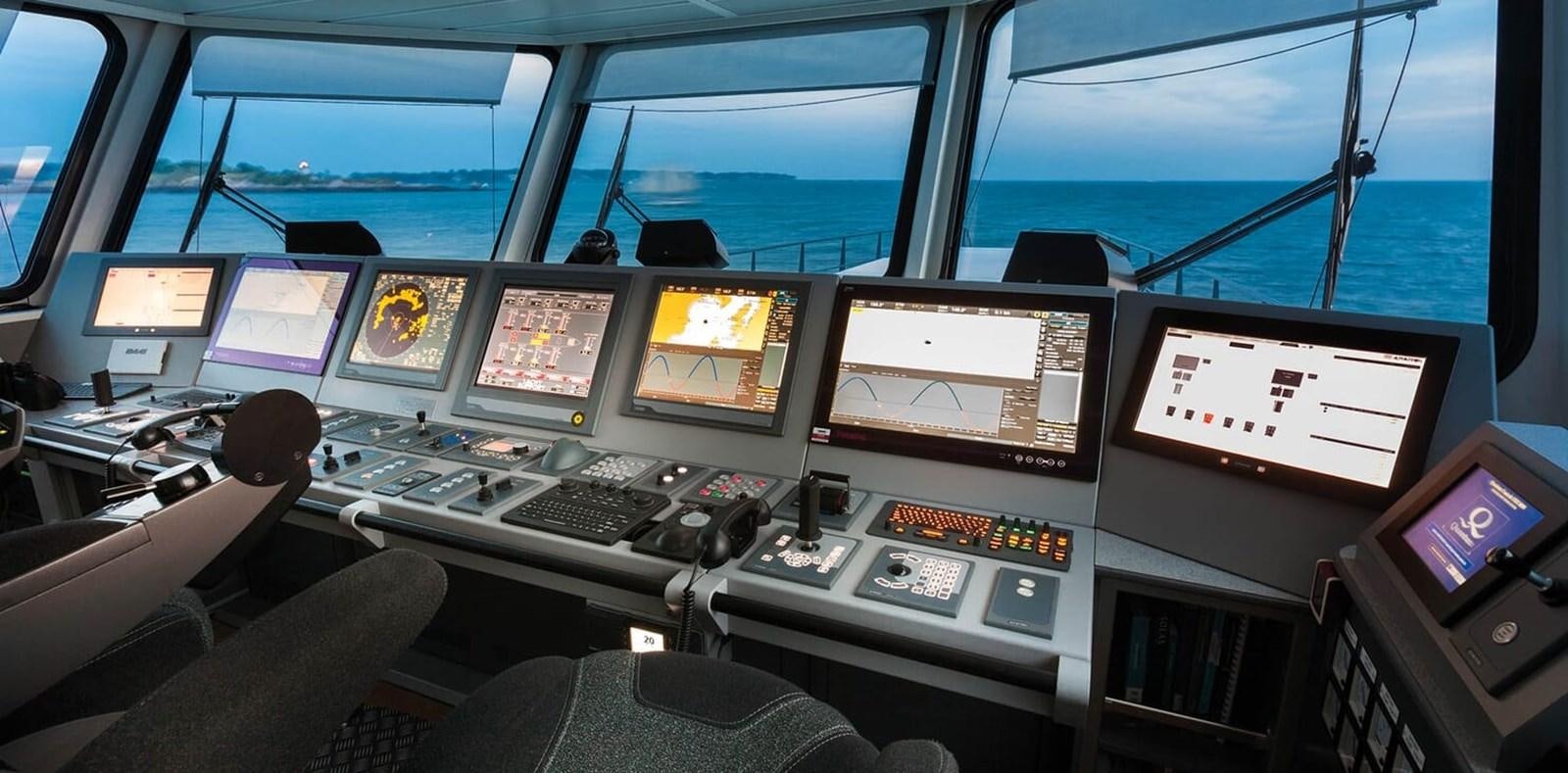 a room full of computers aboard AXIS Yacht for Sale