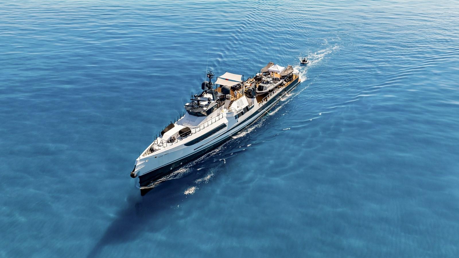 a boat in the water aboard AXIS Yacht for Sale
