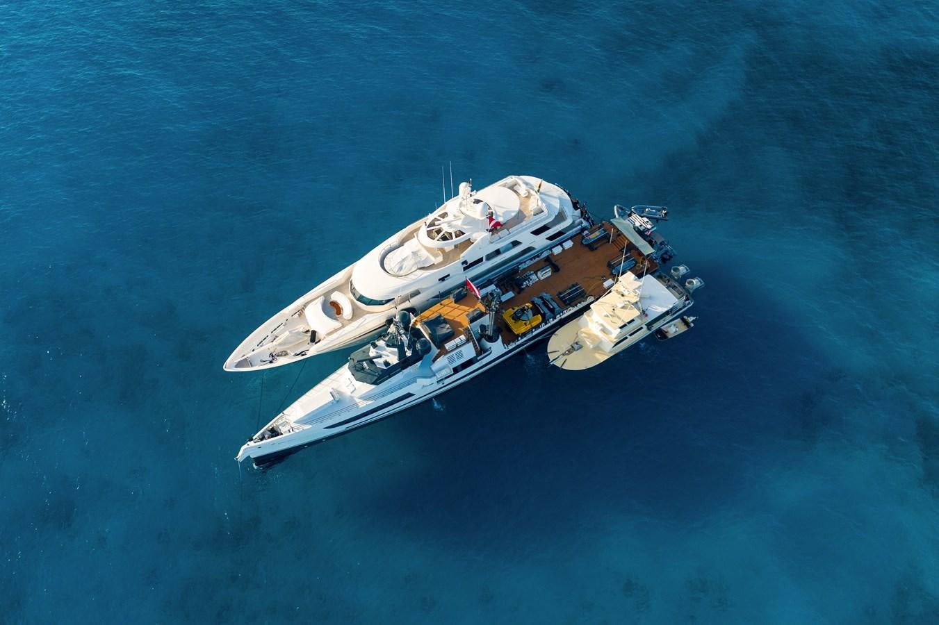 a space ship in the water aboard AXIS Yacht for Sale