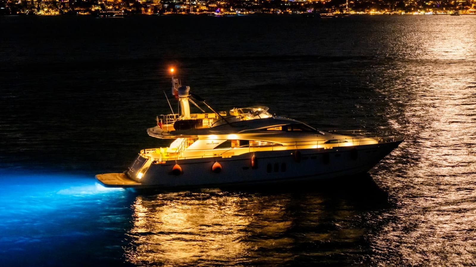 a boat on the water aboard FAIRLINE SQUADRON 70 - 2010 Yacht for Sale