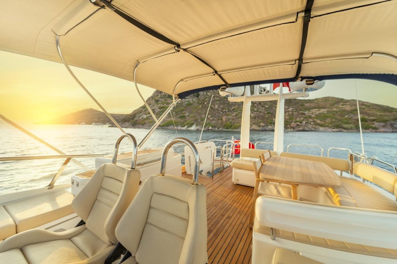 a boat on the water aboard FAIRLINE SQUADRON 70 - 2010 Yacht for Sale