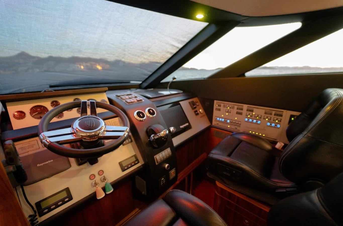 the inside of a car aboard FAIRLINE SQUADRON 70 - 2010 Yacht for Sale