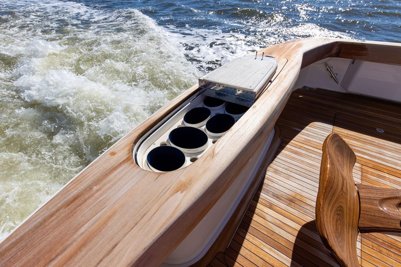 a boat on the water aboard TEAM HARVEY Yacht for Sale