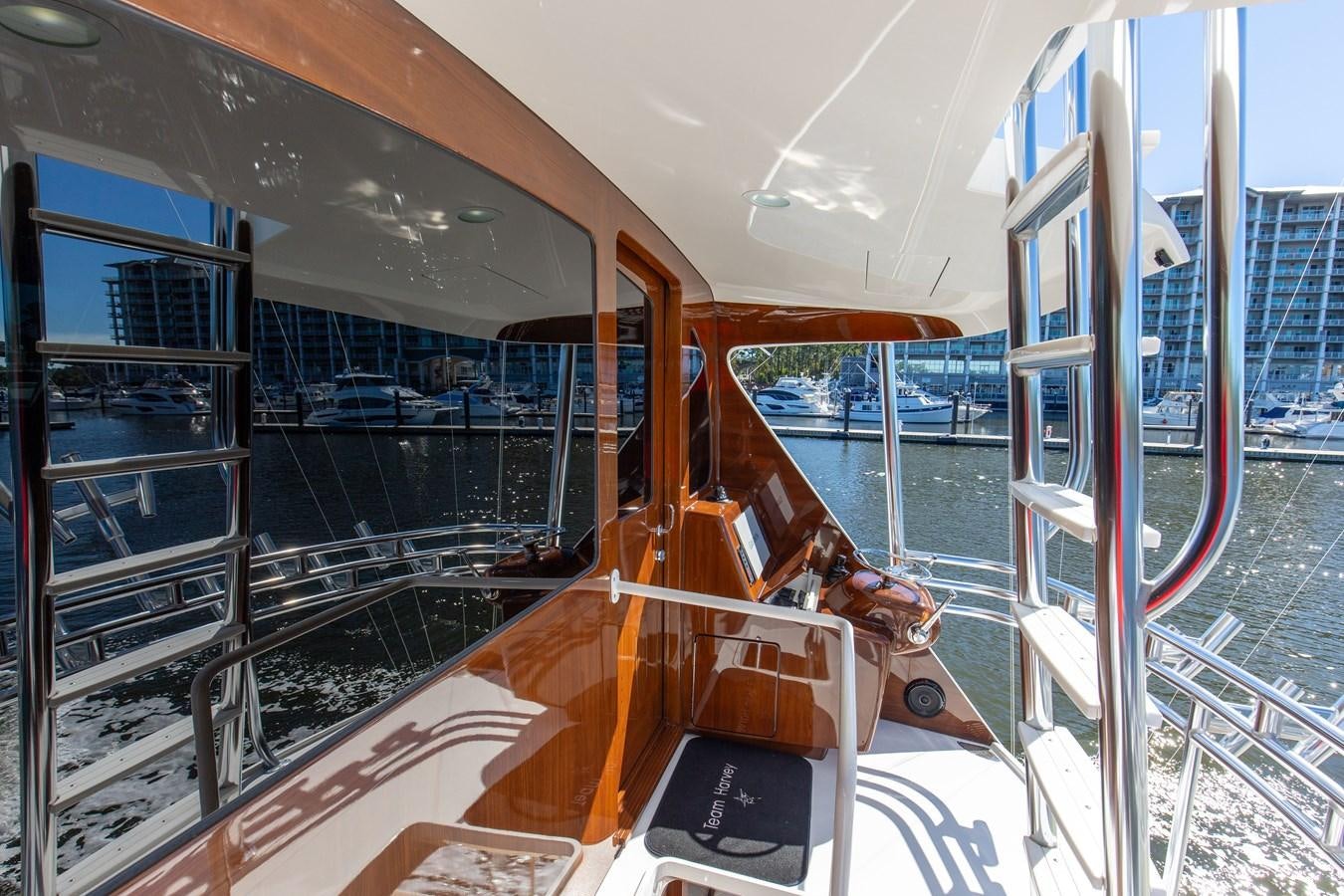 inside of a boat aboard TEAM HARVEY Yacht for Sale