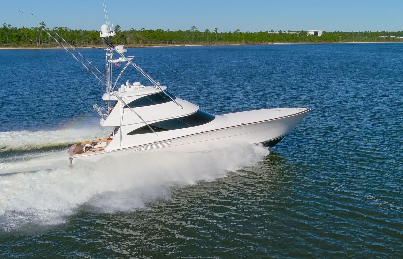 a boat on the water aboard TEAM HARVEY Yacht for Sale