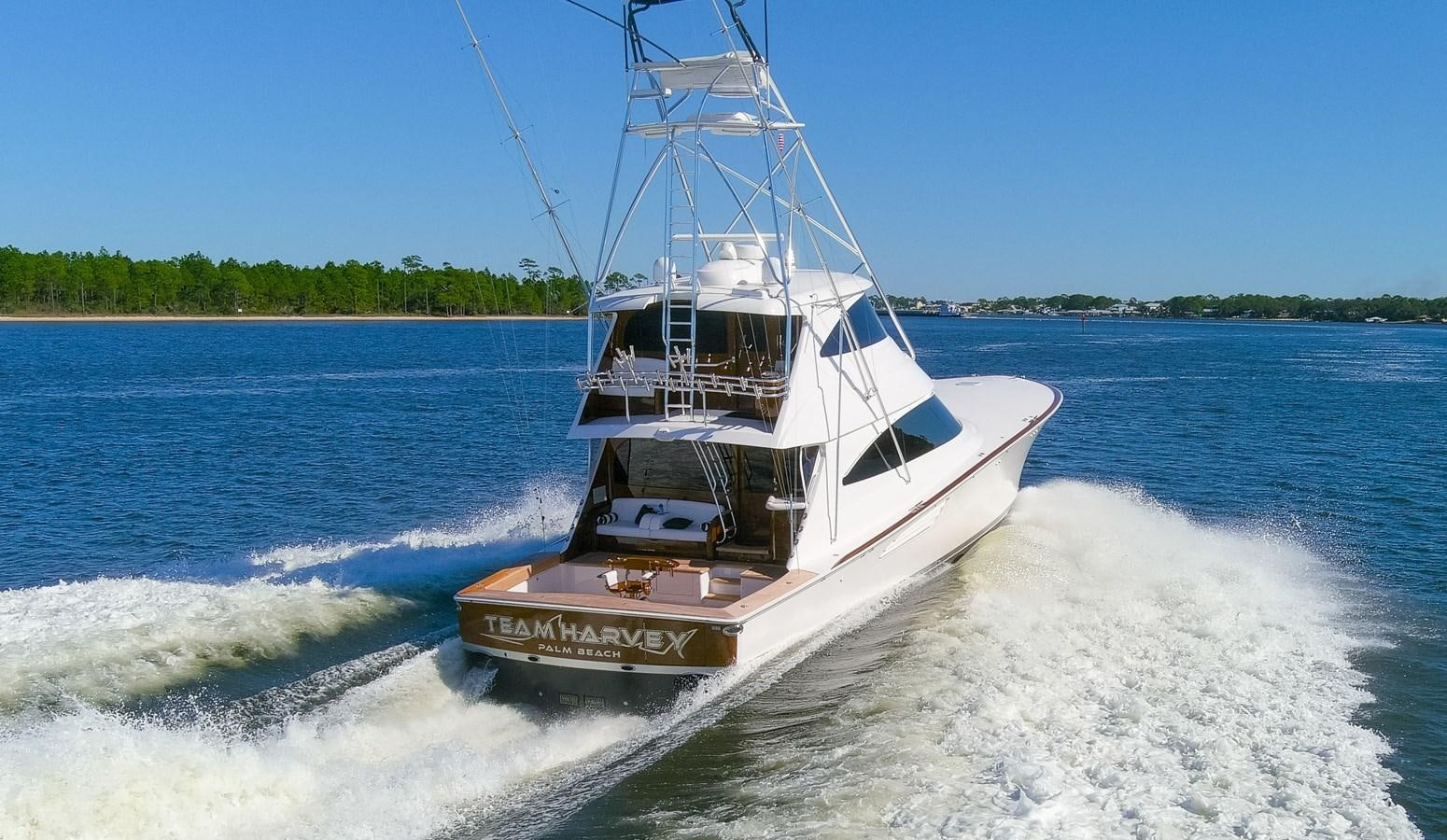 a boat on the water aboard TEAM HARVEY Yacht for Sale
