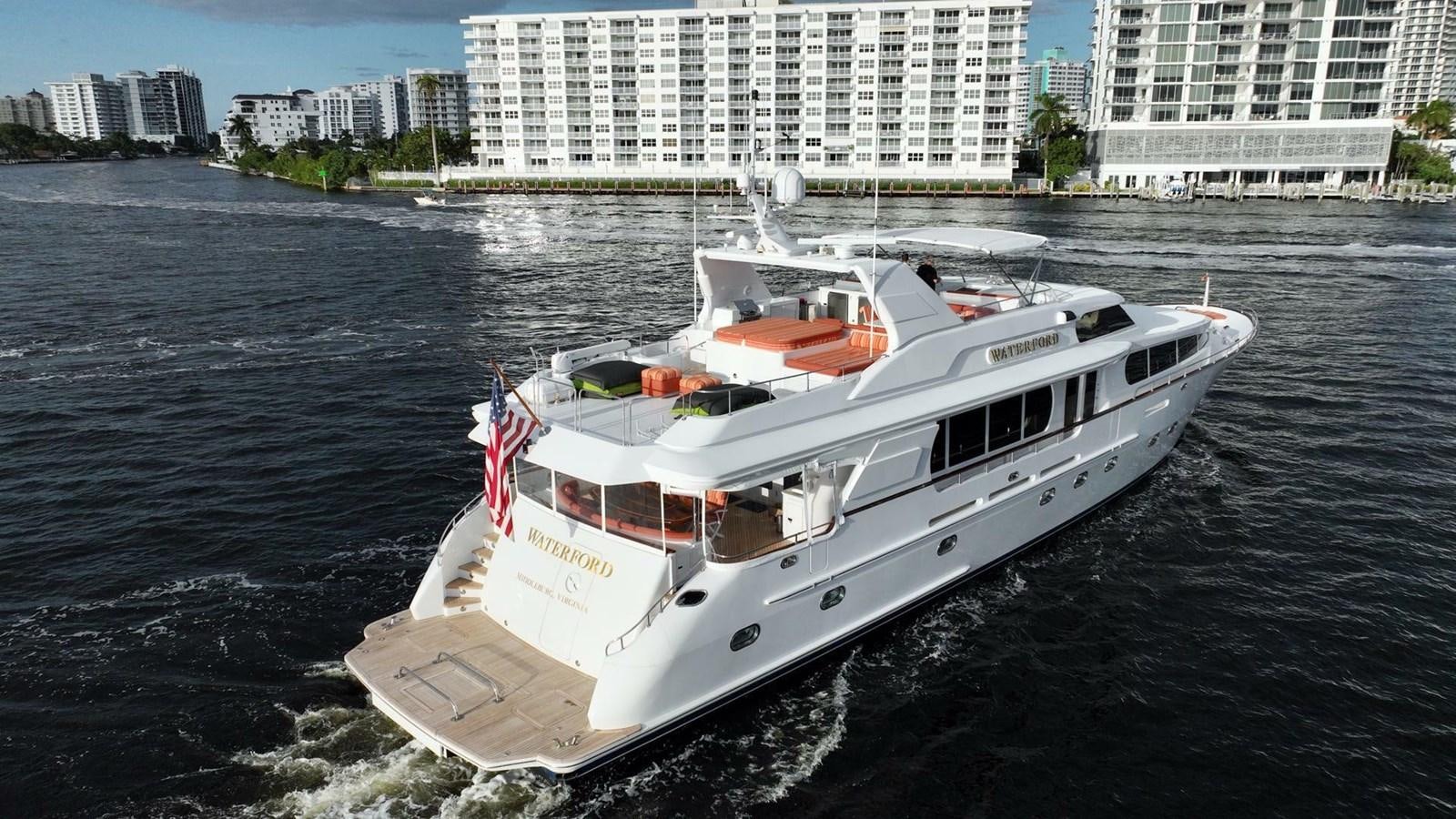 a boat on the water aboard WATERFORD Yacht for Sale