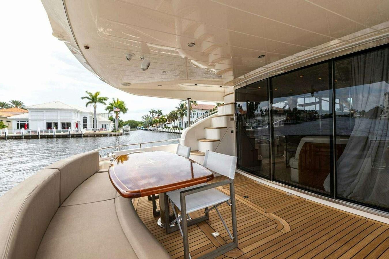a table on a boat aboard TRINITY Yacht for Sale