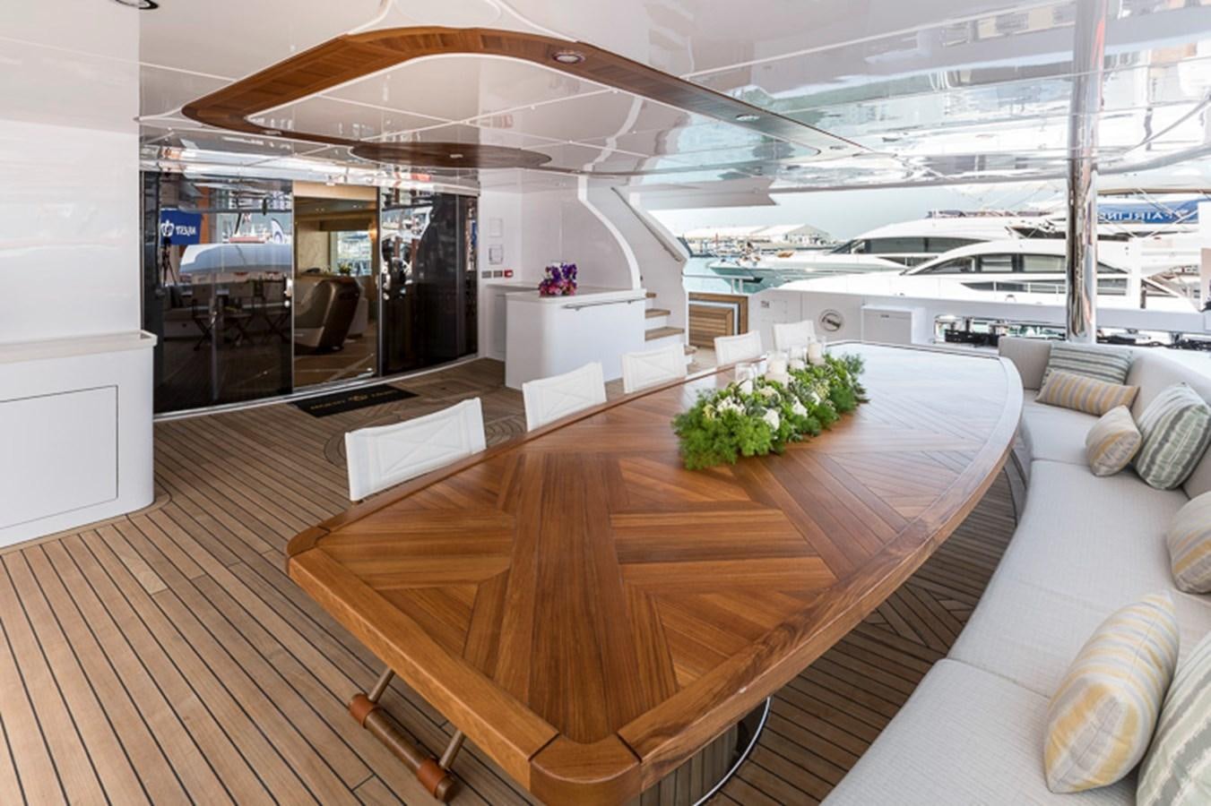 a room with a large wood floor aboard SEHAMIA Yacht for Sale