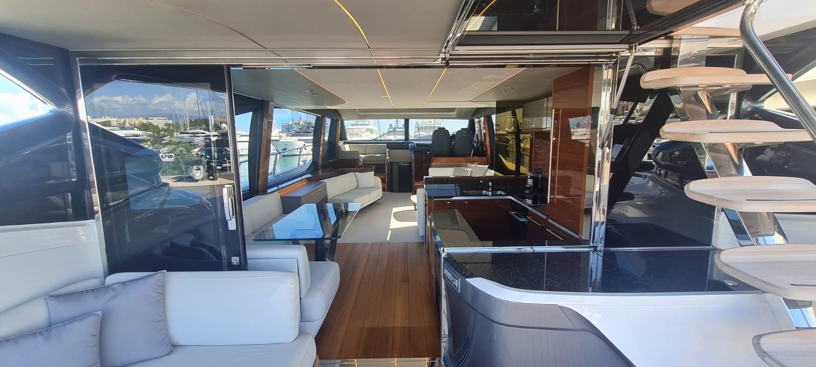 inside of a car aboard ALEXANDRA II Yacht for Sale