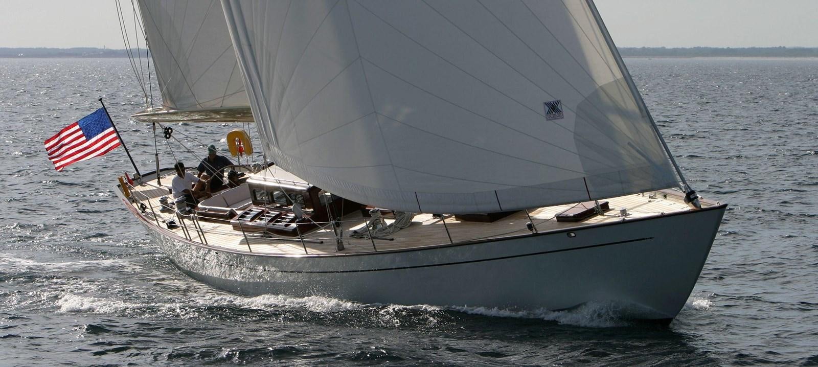 a sailboat with people on it aboard ALDEBARAN Yacht for Sale