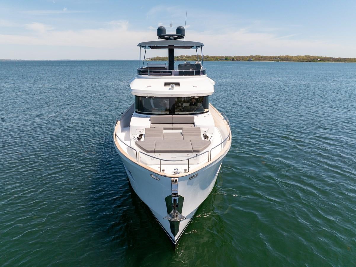 a boat in the water aboard NEW 2023 SIRENA 68 Yacht for Sale