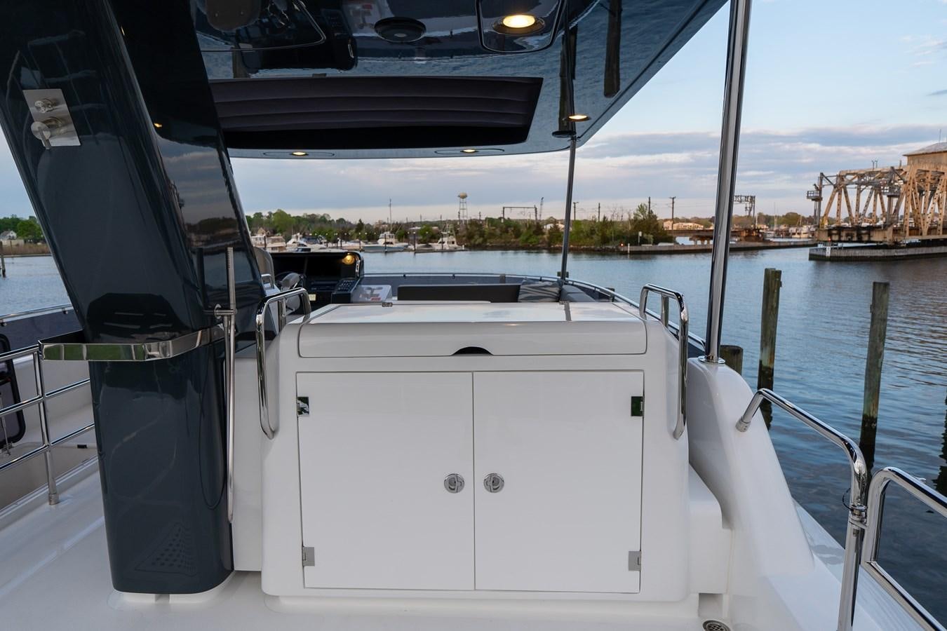 a boat on the water aboard NEW 2023 SIRENA 68 Yacht for Sale