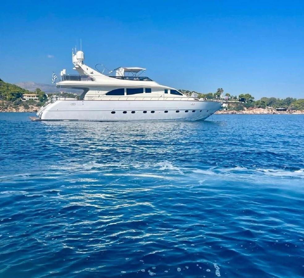 a white boat in the water aboard LEOPARD 26 FLY Yacht for Sale