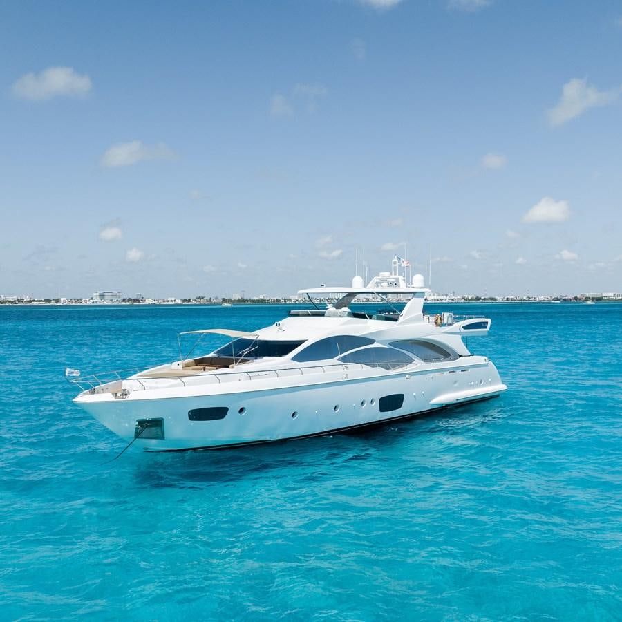 a white yacht in the water aboard V&V Yacht for Sale