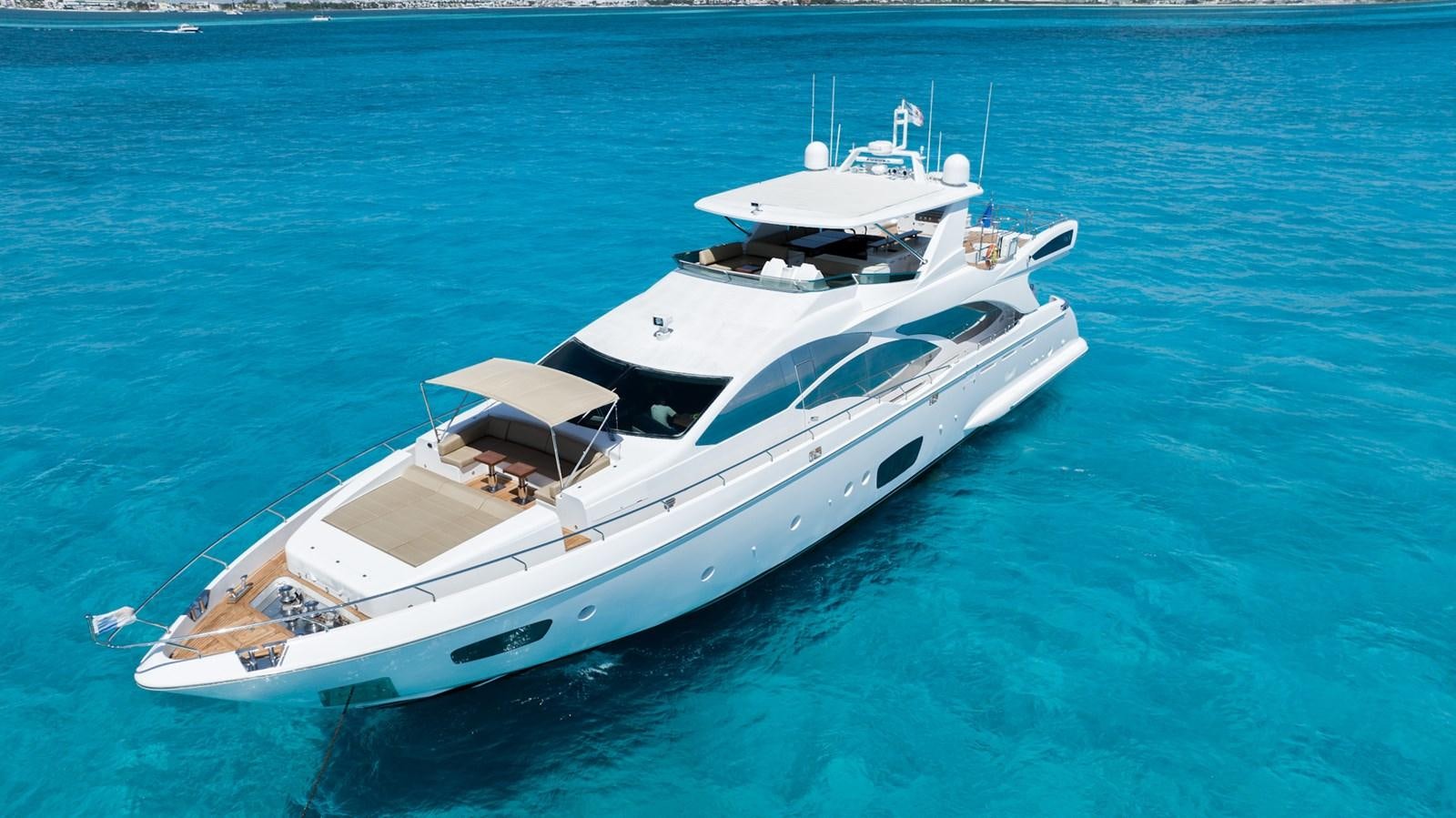 a white boat in the water aboard V&V Yacht for Sale