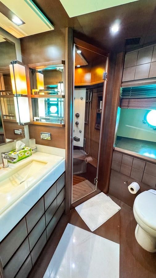 a bathroom with a sink and a toilet aboard V&V Yacht for Sale