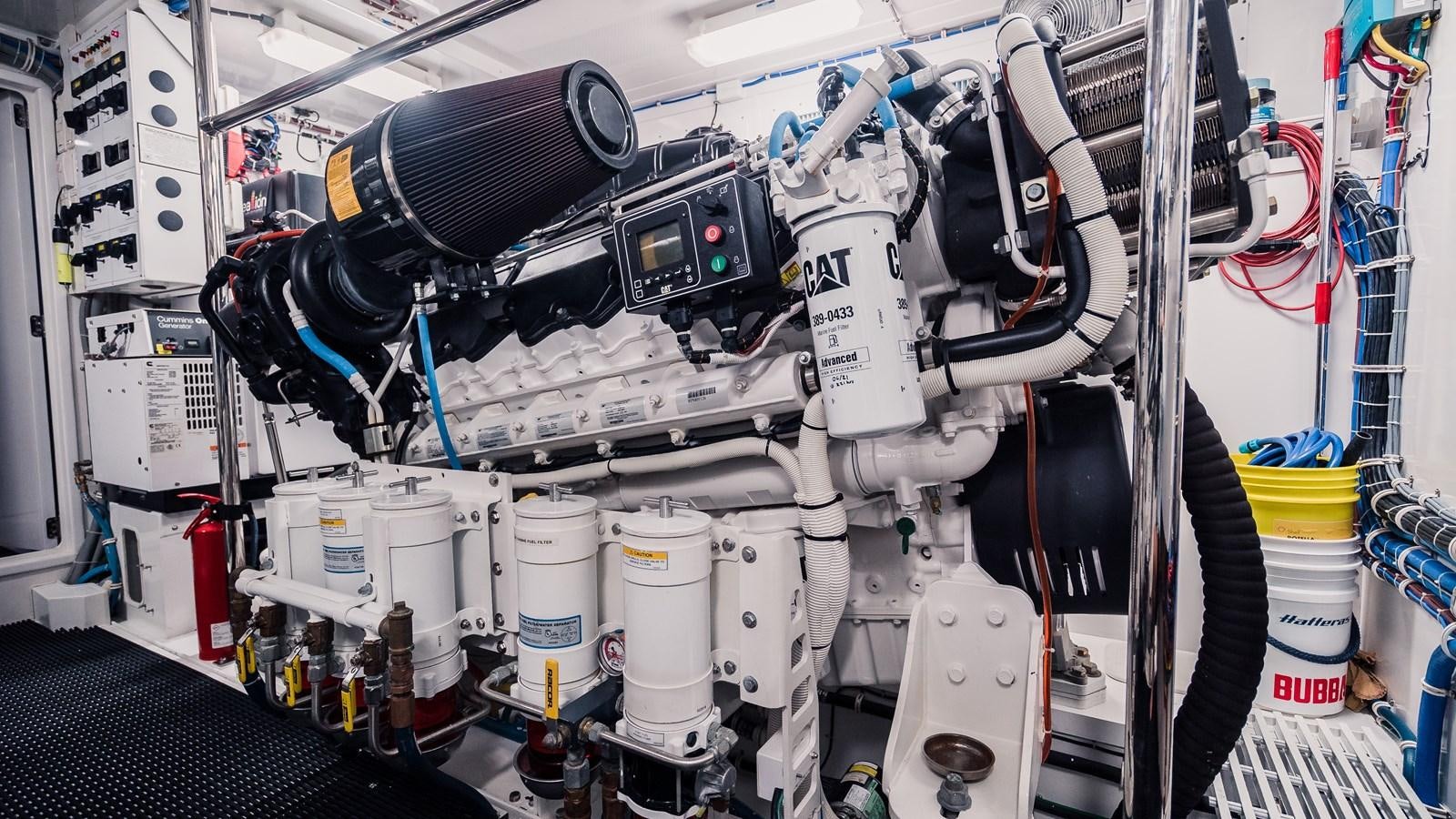 a machine with many wires aboard LATITUDES Yacht for Sale