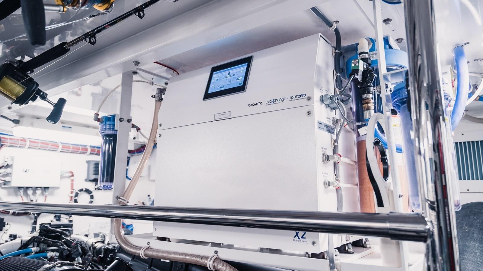 a machine with a screen aboard LATITUDES Yacht for Sale