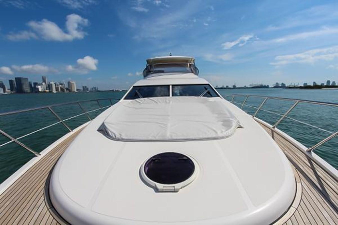 a white yacht on a blue water aboard 70 Yacht for Sale