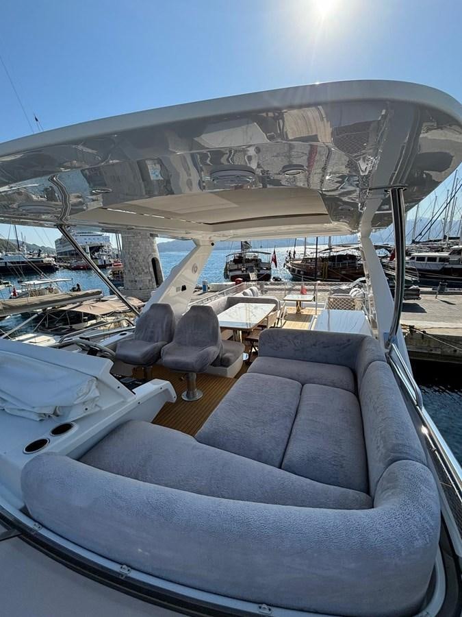 a boat with many seats aboard ATLANTIS OF LONDON Yacht for Sale
