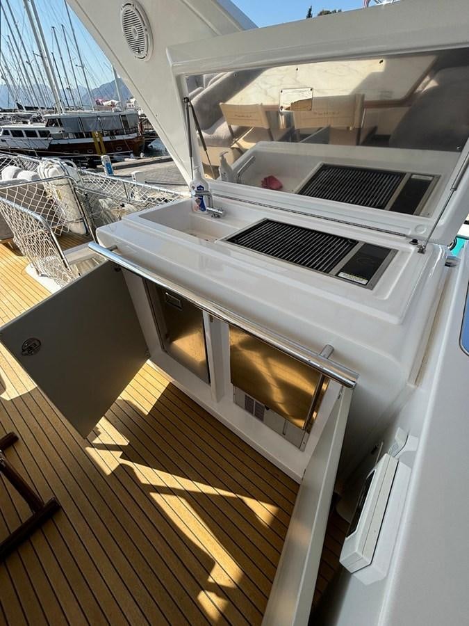 a view of a balcony aboard ATLANTIS OF LONDON Yacht for Sale