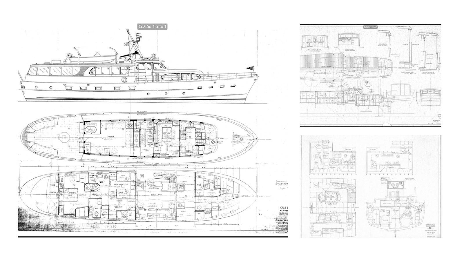 diagram, engineering drawing aboard PRINCESS SOFIA Yacht for Sale