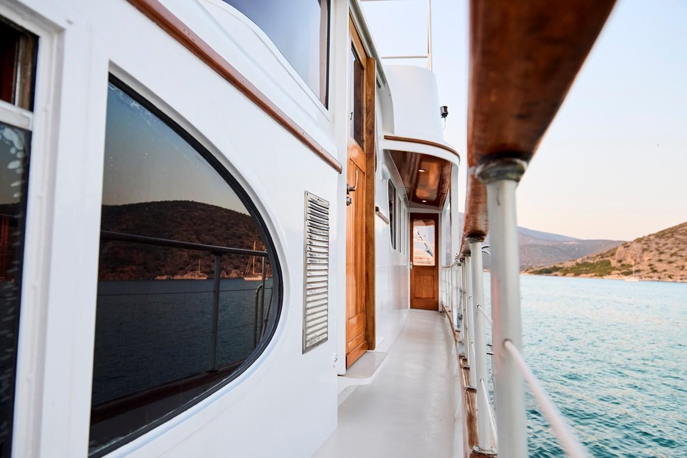 a train on the railway tracks aboard PRINCESS SOFIA Yacht for Sale