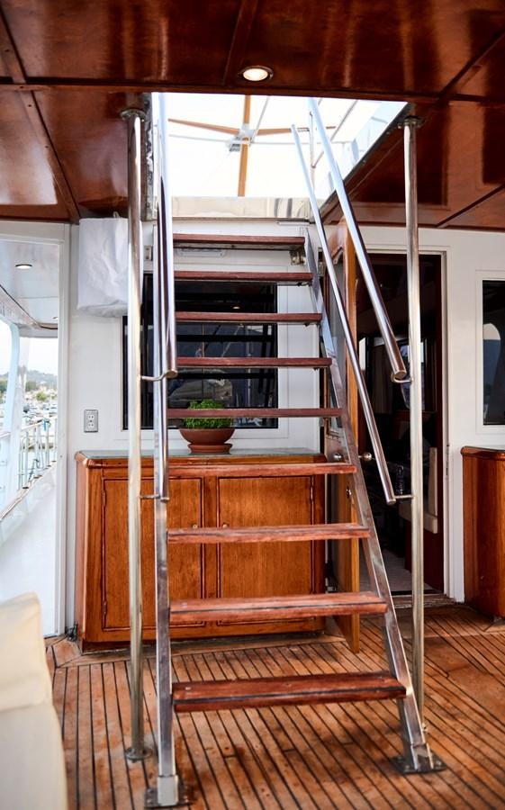 a ladder in a house aboard PRINCESS SOFIA Yacht for Sale