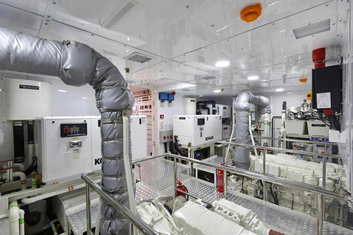 a factory with a large machine aboard TORTURA Yacht for Sale