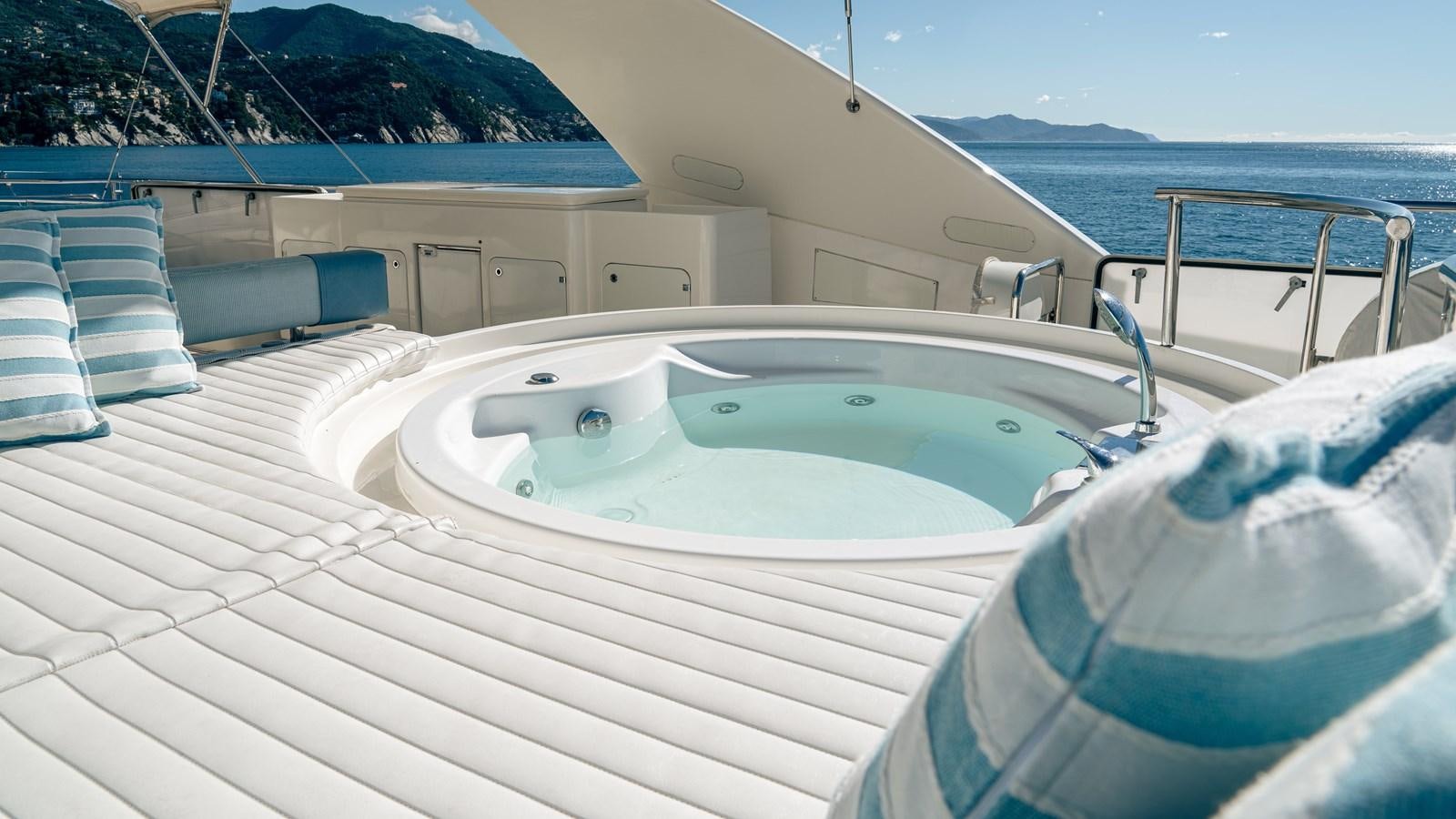 a pool on a deck aboard LADY HELENA Yacht for Sale