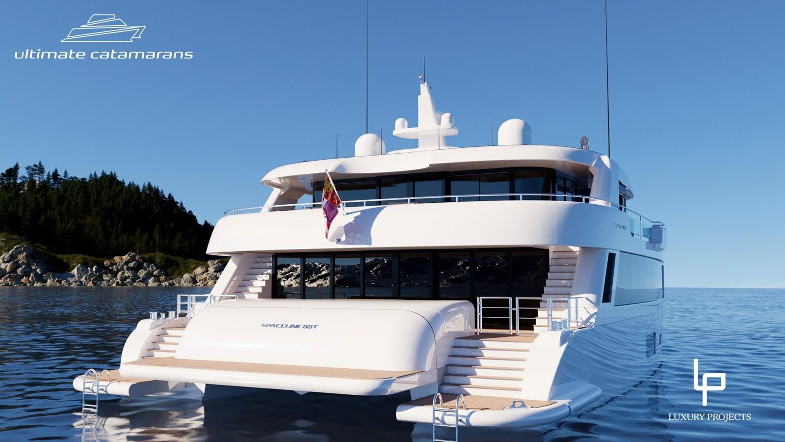 a boat on the water aboard SPACELINE 88 Yacht for Sale