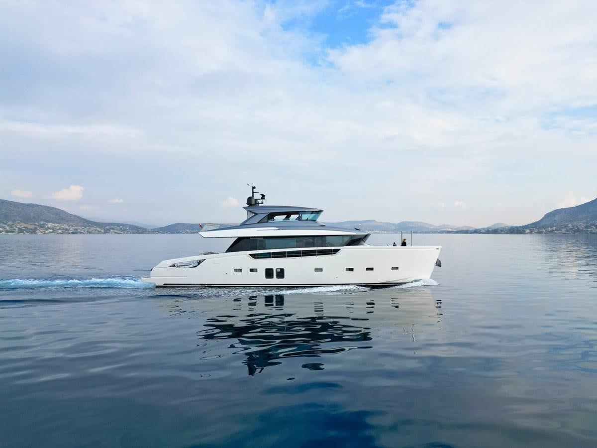 a white boat in the water aboard LOVE IS IN THE AIR Yacht for Sale