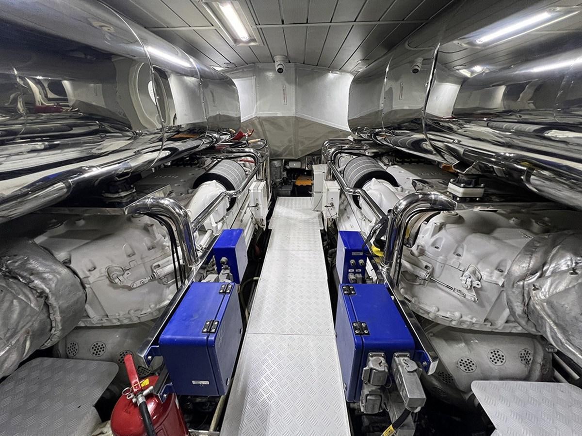 a car with a large amount of equipment in it aboard AZIMUT 98 2009 Yacht for Sale