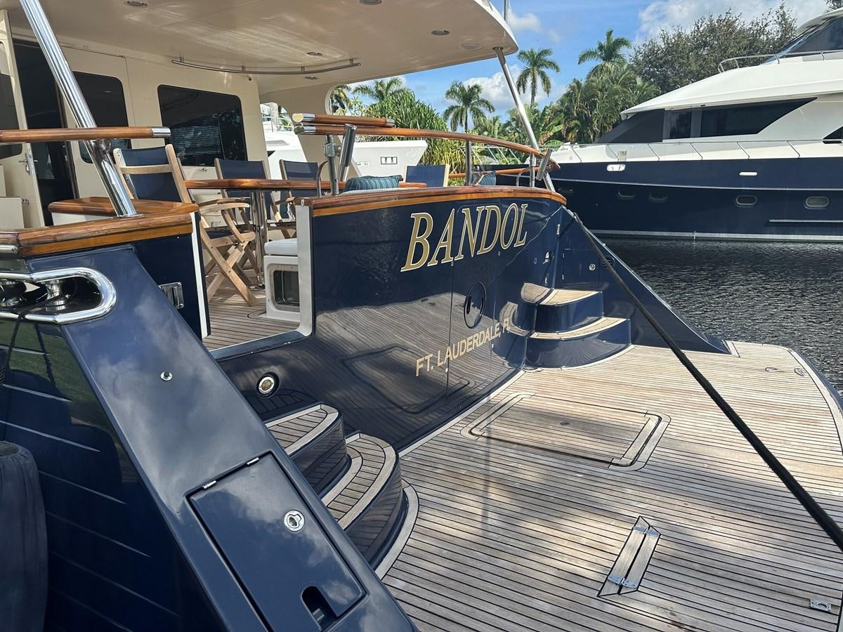 a boat on the deck aboard BANDOL Yacht for Sale
