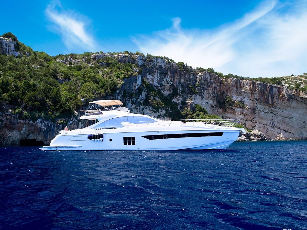 a boat on the water aboard BELLA MIA Yacht for Sale
