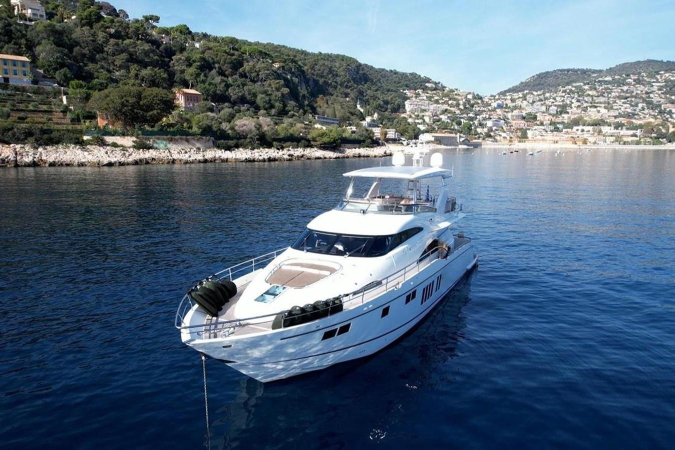 a white yacht on the water aboard SQUADRON 80 Yacht for Sale