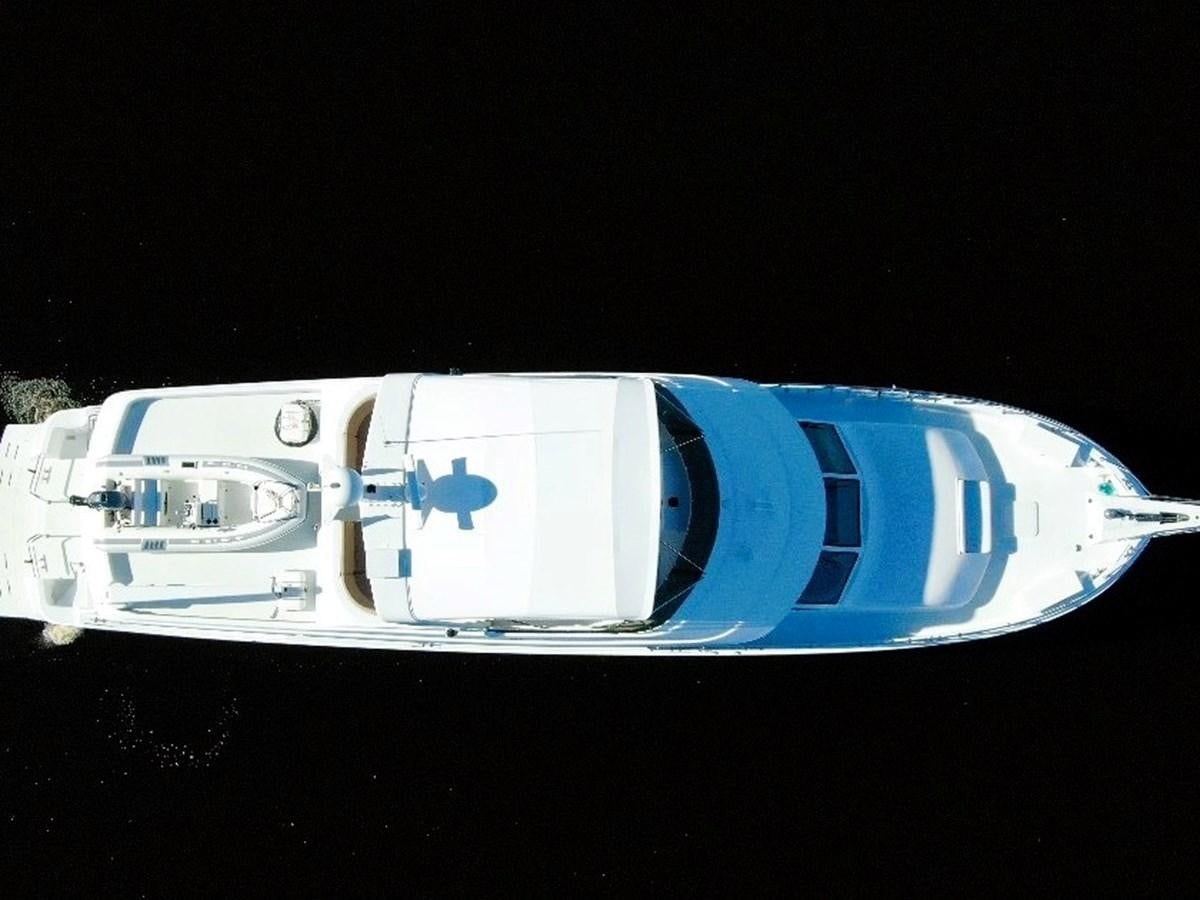a white vehicle with a blue logo aboard DREAM ON Yacht for Sale