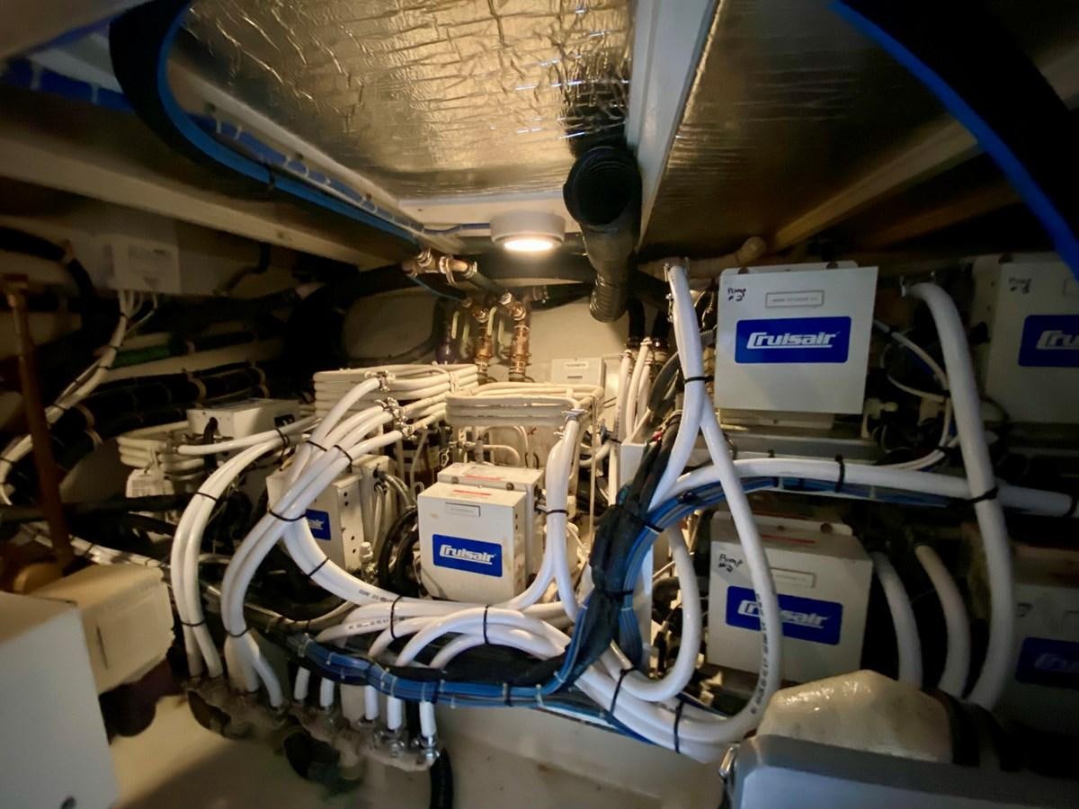 a large white machine with wires aboard DREAM ON Yacht for Sale