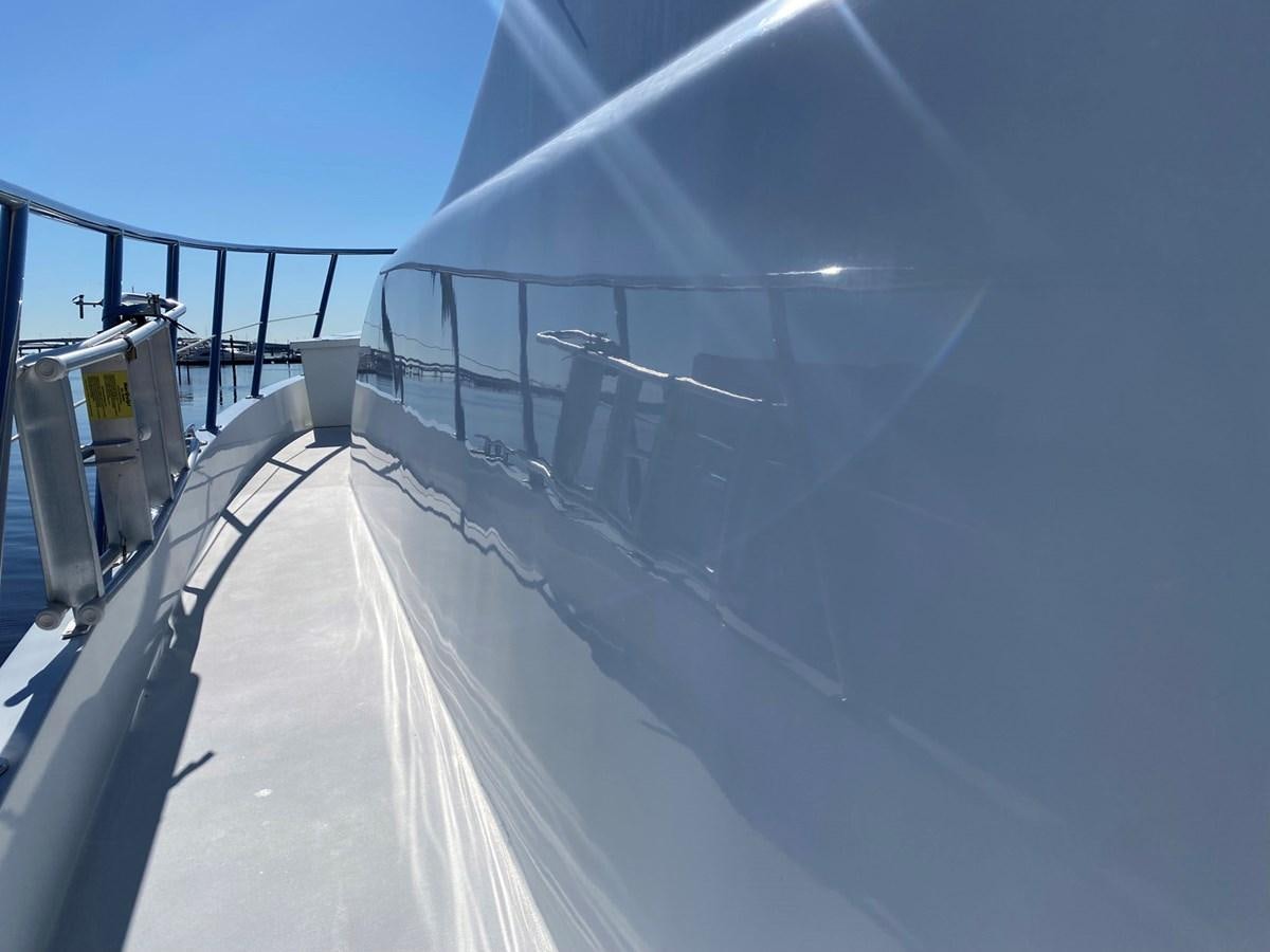 a large white boat aboard DREAM ON Yacht for Sale