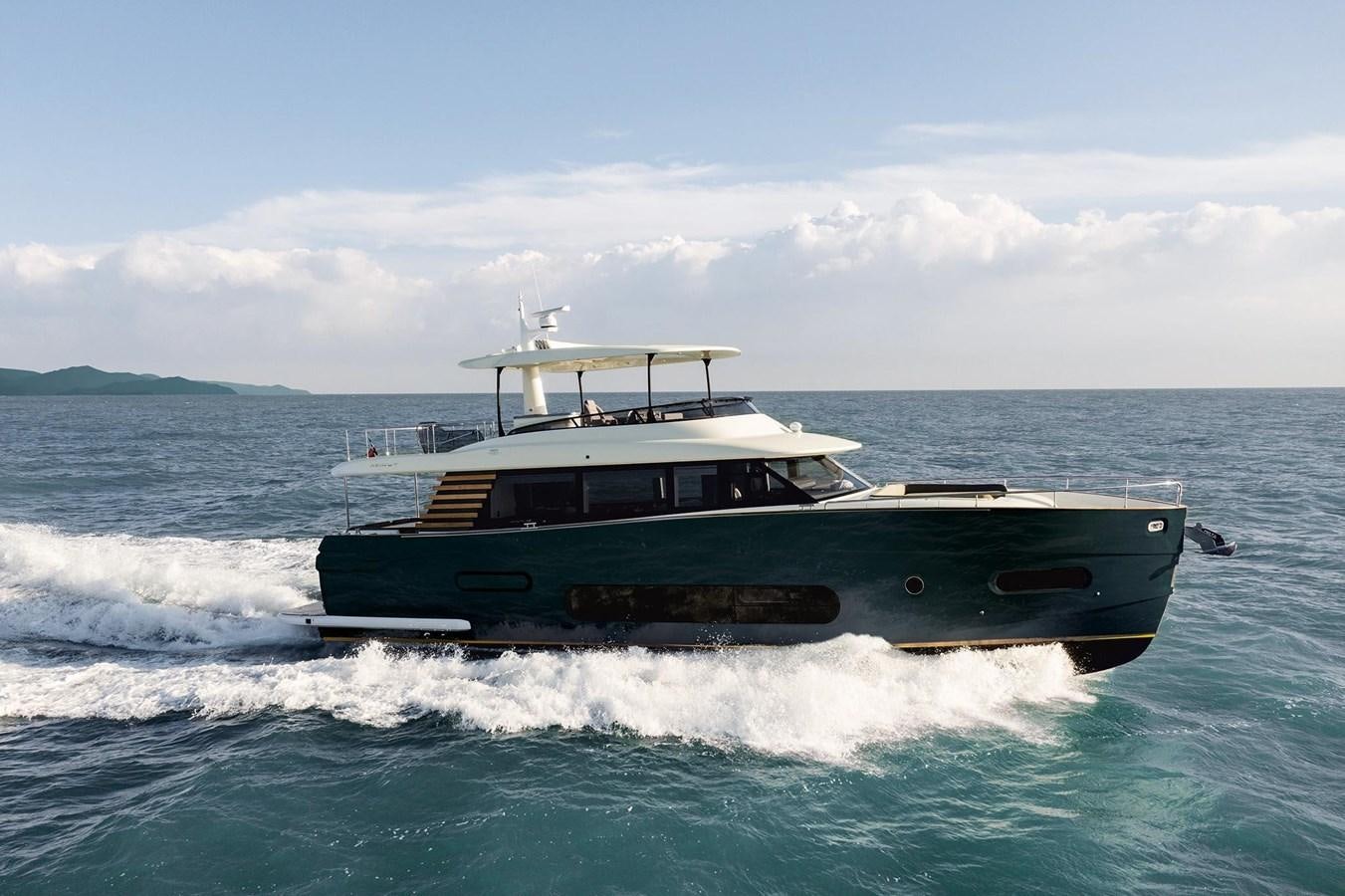 a boat in the water aboard AZIMUT MAGELLANO 66 Yacht for Sale
